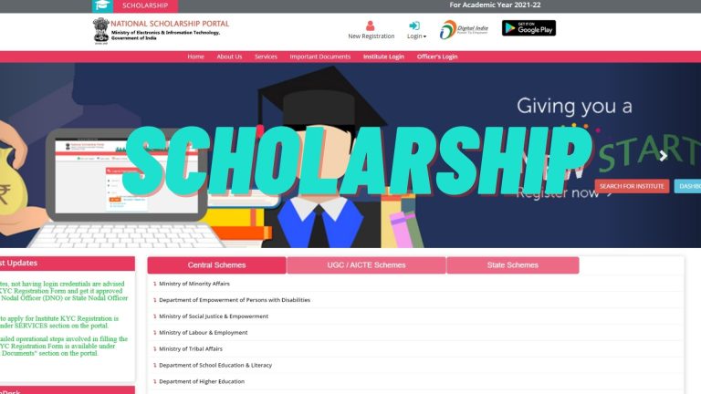 scholarship.gov.in 2021, Status Check, Form Fill-up - scholarshipsgov.in